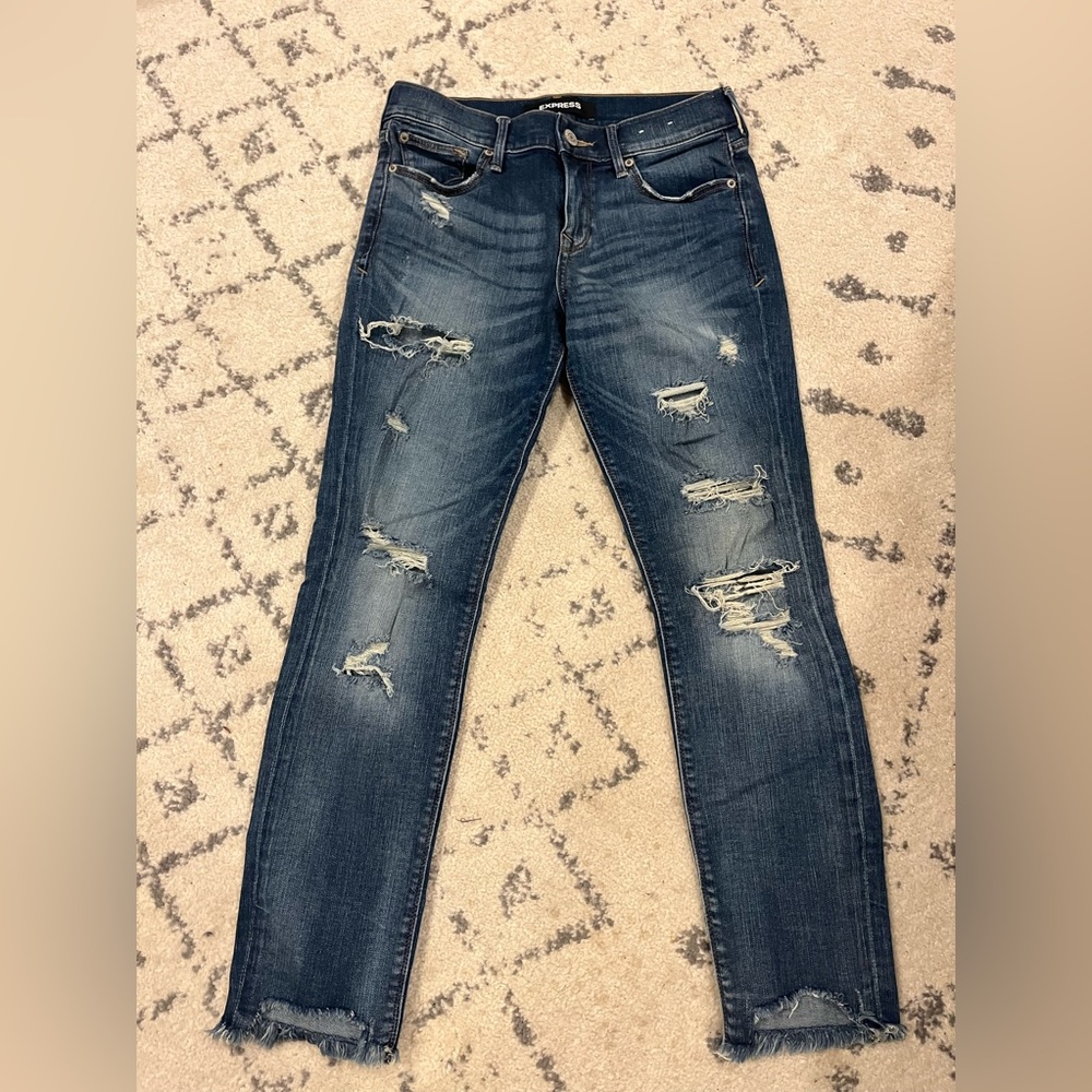 Express skinny ankle mid rise stretch